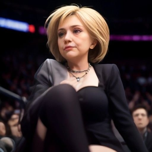 Hillary Clinton Attends Liberty’s Barclays Center Win Over Storm